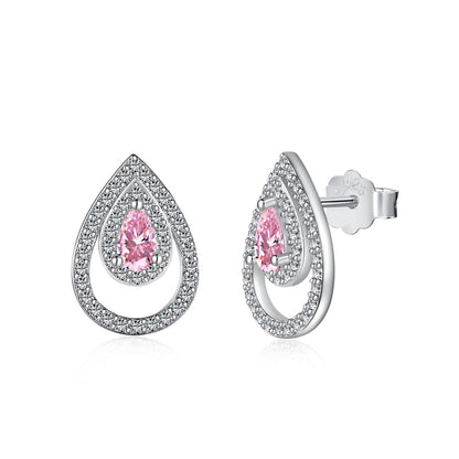 [Amore Jewels]Sparkling Delicate Water Drop Shape Daily Earrings