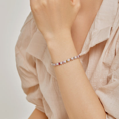 [Amore Jewels]Radiant Colorful Round Shape Daily Bracelet