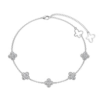 [Amore Jewels]Four-Leaf Clover Hollow Butterfly Bracelet