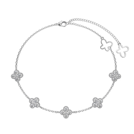 [Amore Jewels]Four-Leaf Clover Hollow Butterfly Bracelet