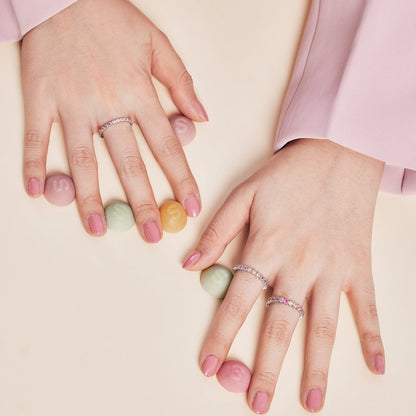 [Amore Jewels]Exquisite Colorful Round Cut Party Ring