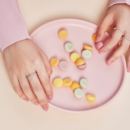 [Amore Jewels]Exquisite Colorful Round Cut Party Ring
