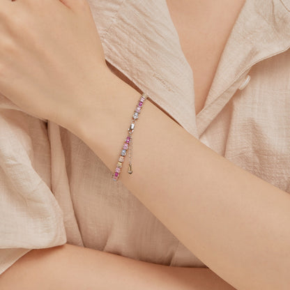 [Amore Jewels]Delicate Colorful Emerald Cut Party Bracelet