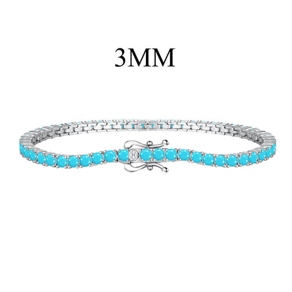 [Amore Jewels]Dainty Charming Round Cut Tennis Bracelet