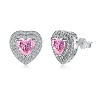 [Amore Jewels]Dazzling Heart Shape Lover Earrings