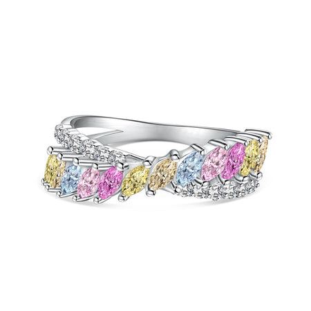[Amore Jewels]Unique Colorful Marquise Cut Daily Ring