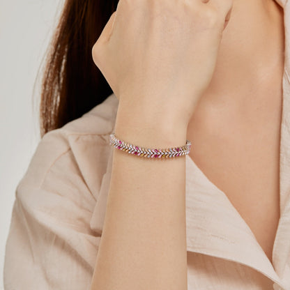 [Amore Jewels]Dainty Radiant Emerald Cut Daily Bracelet