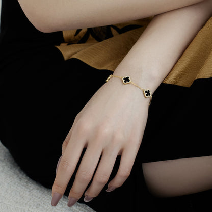 [Amore Jewels]Four-Leaf Clover Exquisite Bracelet
