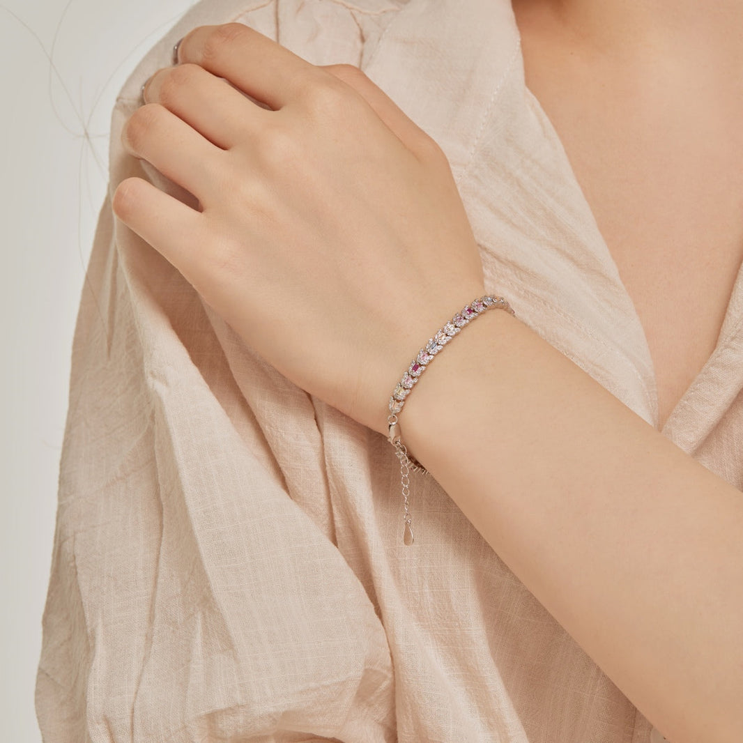 [Amore Jewels]Delicate Colorful Multi Cut Daily Bracelet