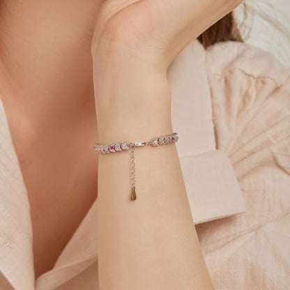 [Amore Jewels]Delicate Colorful Multi Cut Daily Bracelet