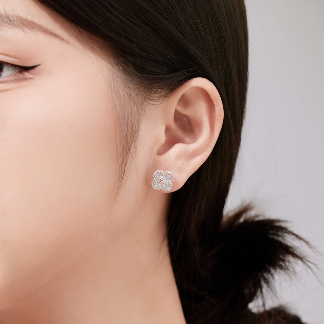 [Amore Jewels]Four Leaf Clover Fashion Earrings
