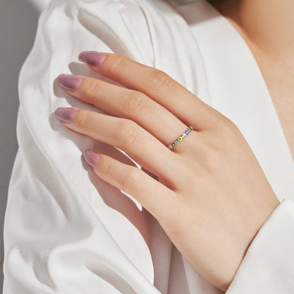 [Amore Jewels]Sparkling Vibrant Round Shape Daily Ring