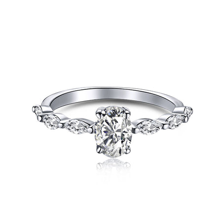 [Amore Jewels]0.75 Carat Luxurious Vibrant Elongated Cushion Cut Daily Ring