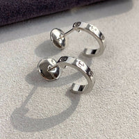 [Amore Jewels]LOVE EARRINGS 2.65MM SILVER