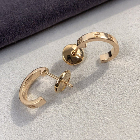 [Amore Jewels]LOVE EARRINGS 2.65MM PINK GOLD