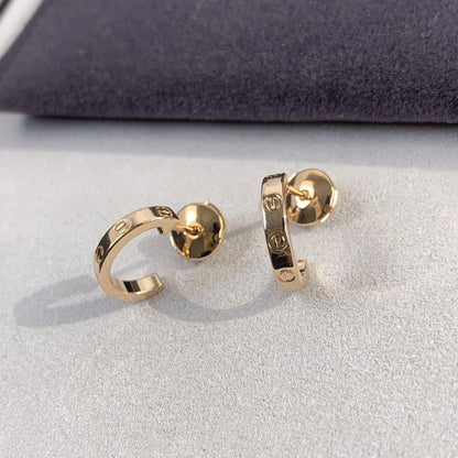 [Amore Jewels]LOVE EARRINGS 2.65MM PINK GOLD