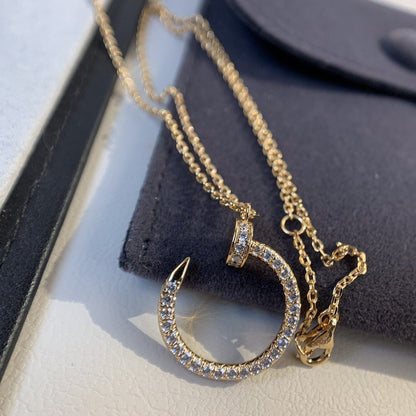 [Amore Jewels]JUSTE NECKLACE PINK GOLD DIAMONDS