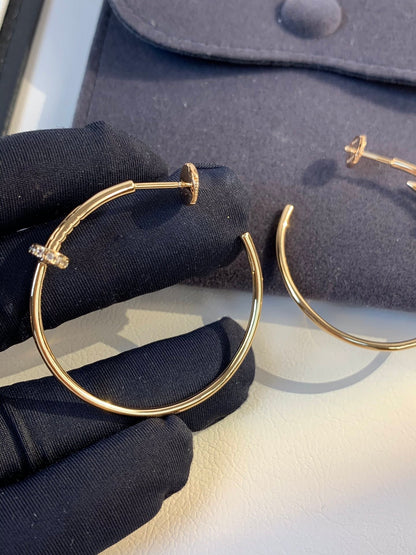 [Amore Jewels]JUSTE EARRINGS GOLD DIAMONDS 1.8MM
