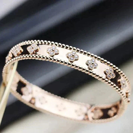 [Amore Jewels]CLOVER BRACELET 8MM DIAMONDS