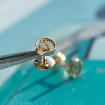 [Amore Jewels]LOVE EARRINGS PINK GOLD 10MM