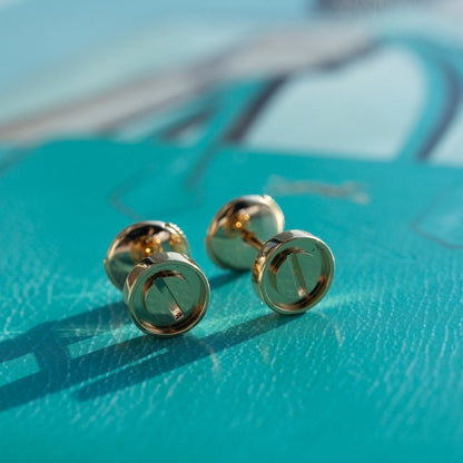 [Amore Jewels]LOVE EARRINGS PINK GOLD 10MM