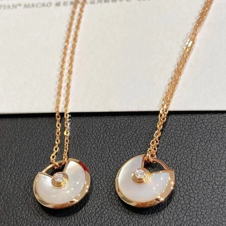 [Amore Jewels]AMULETTE ROSE GOLD MOP NECKLACE