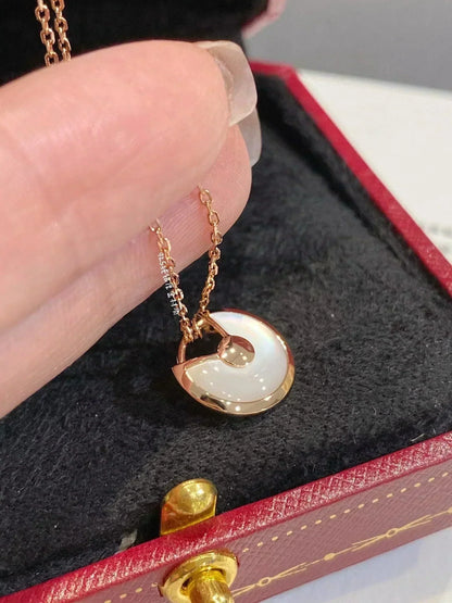 [Amore Jewels]AMULETTE ROSE GOLD MOP NECKLACE
