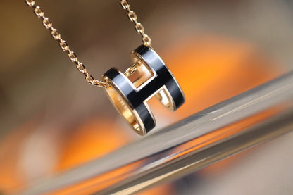 [Amore Jewels]POP H PEDANT PINK GOLD