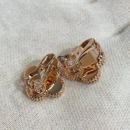 [Amore Jewels]CLOVER MEDIUM 1 MOTIFS CARNELIAN  DIAMOND earrings
