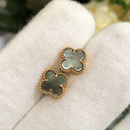 [Amore Jewels]CLOVER MINI GOLD EARRINGS