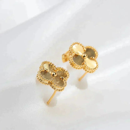[Amore Jewels]CLOVER MEDIUM 1 MOTIFS LASER EARRINGS