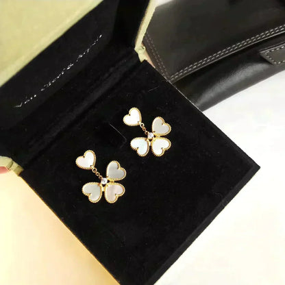 [Amore Jewels]CLOVER SWEET WHITE MOP EARRINGS