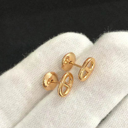 [Amore Jewels]CHAINE SMALL EARRINGS GOLD AND SILVER