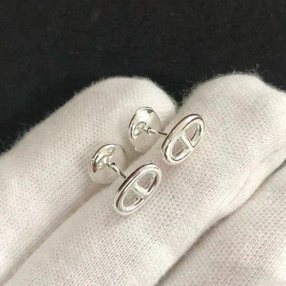 [Amore Jewels]CHAINE SMALL EARRINGS GOLD AND SILVER