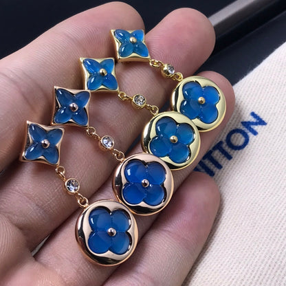 [Amore Jewels]STAR AND SUN AGATE DIAMOND EARRINGS