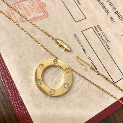[Amore Jewels]LOVE NECKLACE 16MM 3 DIAMONDS