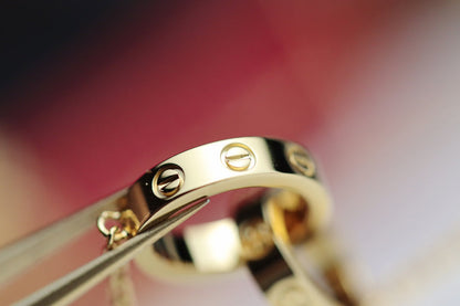 [Amore Jewels]LOVE NECKLACE DOUBLE RING GOLD