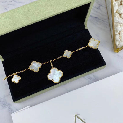 [Amore Jewels]MAGIC CLOVER MOP GOLD BRACELET 5 MOTIFS
