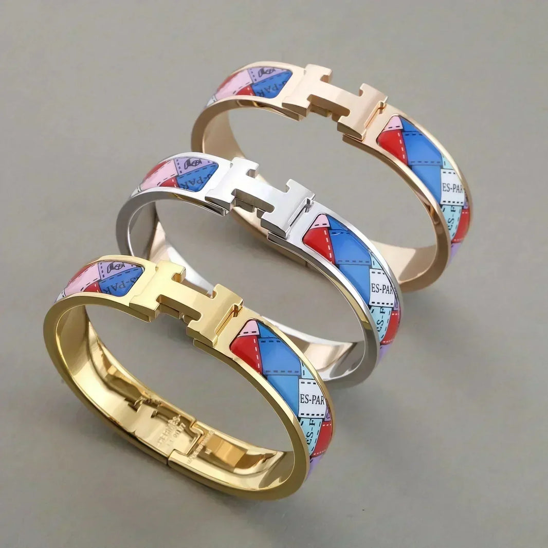 [Amore Jewels]H BRACELET DOTTED BORDER 12MM
