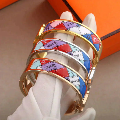 [Amore Jewels]H BRACELET DOTTED BORDER 12MM