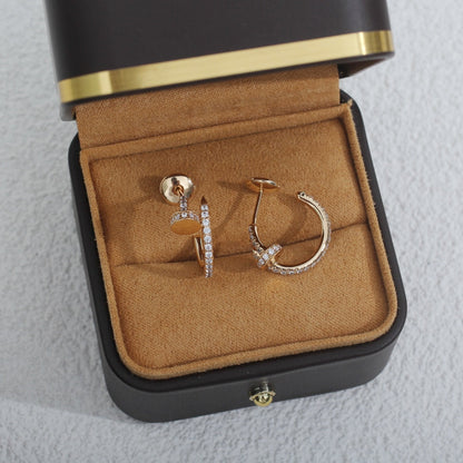 [Amore Jewels]JUSTE EARRINGS 12.75MM PINK GOLD DIAMOND