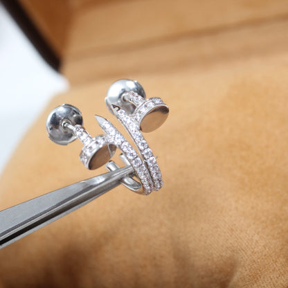 [Amore Jewels]JUSTE EARRINGS 12.75MM SILVER DIAMOND