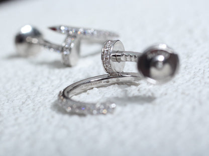 [Amore Jewels]JUSTE EARRINGS 12.75MM SILVER DIAMOND