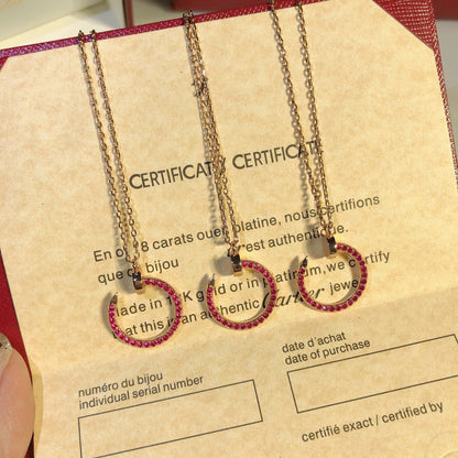 [Amore Jewels]JUSTE NECKLACE RED FULL DIAMONDS