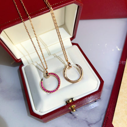 [Amore Jewels]JUSTE NECKLACE RED FULL DIAMONDS
