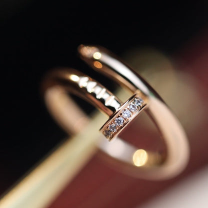 [Amore Jewels]JUSTE RING 2.65MM PINK GOLD DIAMOND