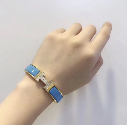 [Amore Jewels]H CLOUD BLUE BRACELET GOLD DIAMOND
