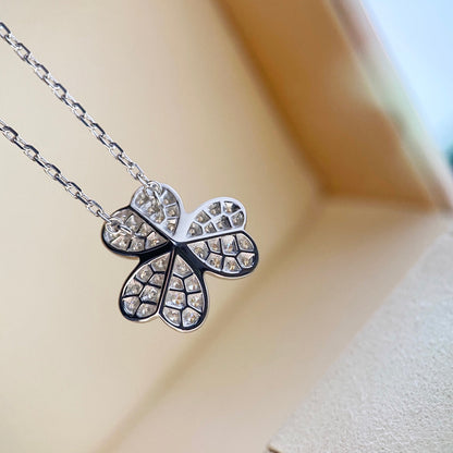 [Amore Jewels]CLOVER DIAMOND NECKLACE SILVER