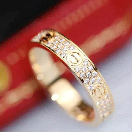 [Amore Jewels]LOVE RING 3.6MM DIAMOND PAVED
