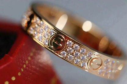 [Amore Jewels]LOVE RING 3.6MM DIAMOND PAVED